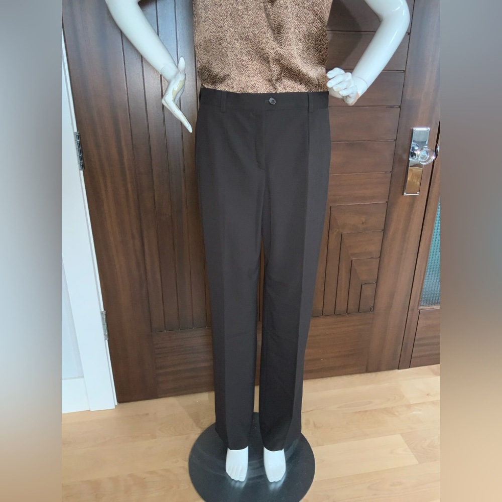 Vintage LUCIA Dark Brown Dress Pants, Wool Blend, Sz 10